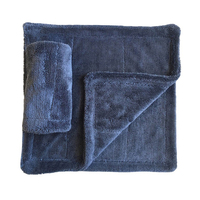 Serviette de séchage automobile 40x60 CM, double couche épaissie, 1200gsm, en polyester tissé torsadé, double face