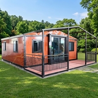 Maison conteneur extensible de 20 pieds, auto-autonome, avec véranda, module préfabriqué, kit de mini-maison, maison d'hôtes, unité d'appoint, bureau, chambre