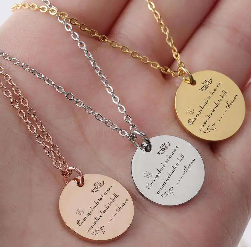 Stainless Steel Fashion Double Layer Choker Pendant Birthstone Accessories Women Necklace