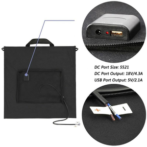 Panneau Solaire Portable Pliable 100W 12V 18V 5.56A à Prix Direct Usine pour Recharge Extérieure, Sac à Main Solaire, Livraison Gratuite - Product Image 4