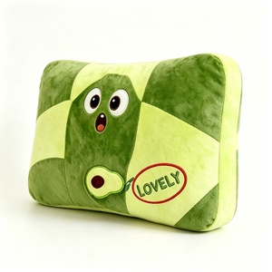 Customize Food-Themed Avocado <b>Cushion</b> with Applique Soft <b>Rectangular</b> Avocado Plush Pillow for Room Decor - Product Image 2
