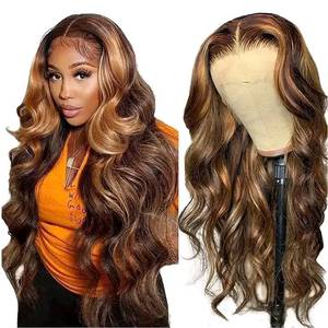 Perruque Lace Front personnalisée pour femmes Perruque naissance des cheveux préplumée avec Body Wave fabriquée à partir de cheveux humains de haute qualité - Product Image 2