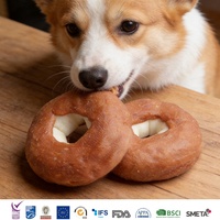 Friandises pour chiens en cuir brut sur mesure pour commande en gros OEM : pâte de canard et beignets en cuir brut, friandises à mâcher en cuir brut pour le nettoyage des dents