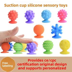 Lot de 8 jouets sensoriels en silicone à ventouse pour enfants et adultes, jouets apaisants pour soulager le stress, pour garçons, adolescents, étudiants, soulagement de l'anxiété - Product Image 4