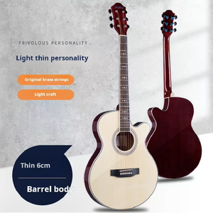 Ultra-mỏng 40-inch vân sam Sapele dành cho người lớn mới bắt đầu đàn guitar cung cấp bán buôn - Product Image 2