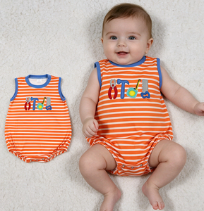 RTS Boutique Ropa para Bebés Niños, Pelele Burbuja Casual con Bordado de Caja de Herramientas, Venta al por Mayor, Body para Recién Nacidos - Product Image 3