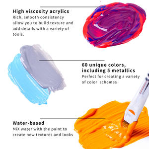 Juego de Pinturas Acrílicas No Tóxicas de 24 Colores y 12 ml, Venta Caliente 2025, Herramienta de Dibujo y Pintura Artística para Lienzos - Product Image 5
