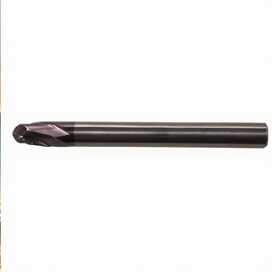 Fraise à queue en carbure monobloc Ttake Ta1433, revêtement TiAln, hélice à 30 degrés, bout sphérique, 2 dents, queue allongée - Product Image 2