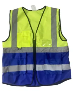 2024 High Visibility Safety Wear Waistcoat Vest Splicing joint colors Construction Engineer Security Reflective Vest Wear