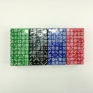 ที่กำหนดเองมาตรฐาน6ด้านพลาสติกเกม D6เกมกระดานลูกเต๋าชิ้นที่มี12มิลลิเมตร - Product Image 3