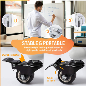 <span class=keywords><strong>Lavagna</strong></span> <span class=keywords><strong>Magnetica</strong></span> Mobile Bifacciale con Supporto per Ufficio, Aula e Scuola - Product Image 6