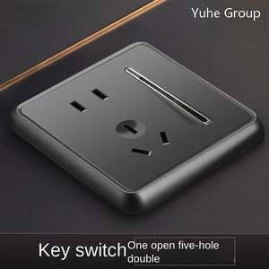 Interruptor de Pared Empotrado con Panel Táctil Doble Tipo Tecla de Piano, 10A, 1/2 Salida, para el Hogar - Product Image 3