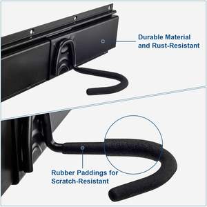 Insertion de vis carré rainuré <span class=keywords><strong>plaque</strong></span> mur vélo cintre Suspension <span class=keywords><strong>porte</strong></span>-vélos <span class=keywords><strong>pour</strong></span> Garage crochets suspendus support jusqu'à 300lbs - Product Image 4