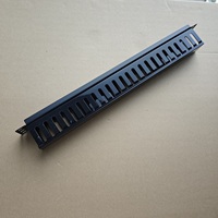 Panneau de gestion de câbles hybride 1U 19 pouces avec base métallique et couvercle en plastique, organisateur de câbles pour montage en rack