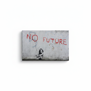 Banksy Graffiti Canvas Print: No Future Urban Political Art,<b>WRAPPED</b> CANVAS - Product Image 2