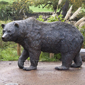 Statua Decorativa da Esterno di Grande Orso <span class=keywords><strong>Kodiak</strong></span> Marrone in Bronzo, Sculture in Metallo di Grandi Animali Selvatici in Vendita - Product Image 4