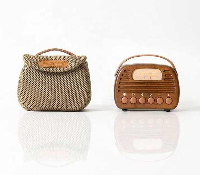 Wood Hickory Mini for 5.0 Portable Speakers with for SD Support