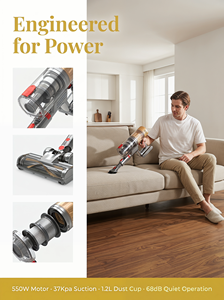 Cordless Stick <b>Vacuum</b> Cleaner 550W Brushless Motor 37Kpa Suction 1.2L Dust Cup HEPA Filter for Wood Floor Household Use - Product Image 3