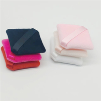 WELLFLYER POPU-222 Logo personnalisé 7 couleurs de houppettes en forme de losange Houppettes douces pour le maquillage du visage pour fond de teint cosmétique poudre libre
