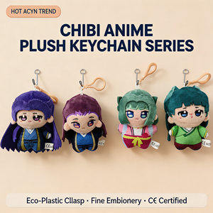 Muñeco de Peluche de Personaje de Anime Kawaii de 10 cm, Llavero de Peluche, Muñeca Hanfu de Estilo Chino, Juguete de Peluche Suave con Cabello Verde y Morado, Regalo de <span class=keywords><strong>Manga</strong></span> - Product Image 1