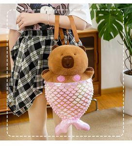 Nuevo Peluche de Capibara, Mochila de Peluche, Animal de Peluche que se Transforma en Muñeca Sirena, Regalos para Niños - Product Image 5