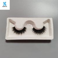 Plateau de cils en papier délavé de haute qualité, boîte d'emballage de cils avec Logo personnalisé