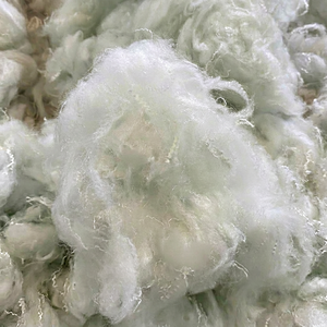 Virgin <b>100</b>% <b>Polyester</b> Staple Fiber Raw Hollow Filling Material White - Product Image 3