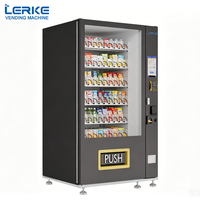 Máquina Expendedora de Bebidas y Aperitivos LERKE con Pantalla Táctil LCD y Pago por Tarjeta de Crédito/Efectivo/Monedas/Código QR