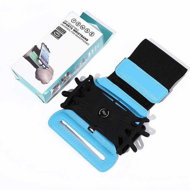Creative Rotating Running Mobile Arm Bag Rotating Detach Elastic Sports Phone Armband