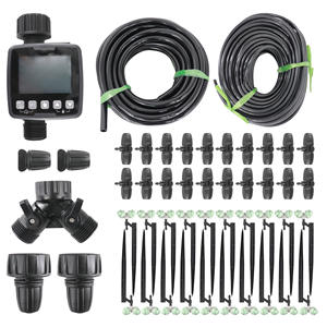 Système d'irrigation goutte à goutte avec minuterie numérique, arrosage automatique pour jardin, utilisation extérieure, tuyau de 20 mètres et kit d'arrosage - Product Image 1