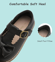 Chaussures d'école pour filles tendance, confortables, résistantes aux rayures, avec sangle réglable, tige en PU respirante et légère, pour toutes les saisons