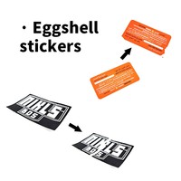 Étiquettes autocollantes en vinyle A4 holographiques, résistantes à l'huile, durables, effet coquille d'œuf, pour emballage de sécurité et expédition, pour ordinateurs fragiles, personnalisables en usine