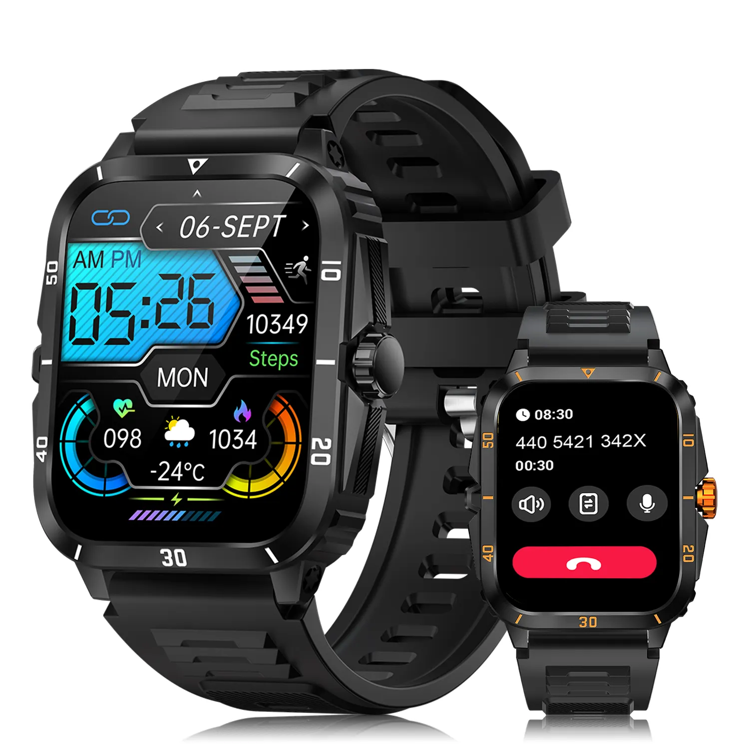 Relojes de marca con logotipo propio, reloj inteligente Digital deportivo para exteriores para hombres, pulsera, llamada directa de fábrica, cámara, vídeo, reloj de salud