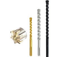 Ensemble de 9 forets hélicoïdaux HSS à tige droite, forets allongés pour métal, bois, maçonnerie avec boîte en plastique