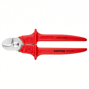 Cisailles à câbles Knipex 95 06 230, poignées isolées, AC 1000V, usage électricien - Product Image 3