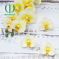 Fleurs d'orchidées Phalaenopsis artificielles en soie, effet réaliste, pour la décoration de mariages, de maisons et de fêtes