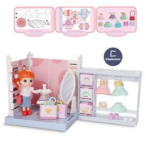 Jouets de jeu de rôle pour enfants âge préscolaire, ensemble à assembler, maison de poupée Miniature, à monter soi-même - Product Image 5