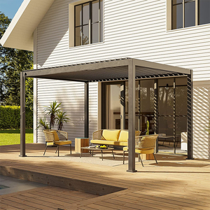 <strong>Small</strong> MOQ Modern Patio <strong>Pergola</strong> 10x13 Ft. Adjustable Louvered Aluminum Manual <strong>Pergola</strong> With Movable Louvers for Outdoor Villa - Product Image 4