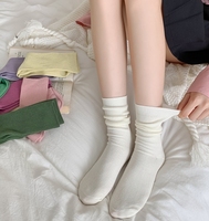 WUYANG FACTORY Ins coréen hiver épais thermique femmes Tube chaussettes mode couleurs unies chaussettes chaudes femmes