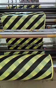 Nhà máy cung cấp không có độ bám dính màu vàng PE nhựa nguy hiểm nguy hiểm Băng rào cản cảnh báo Băng - Product Image 5