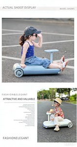 Patinete Plegable para Niños, Marco de ABS Resistente, Ruedas con Luces LED, Regalo para Niños y Niñas de 2 a 4 Años - Product Image 5