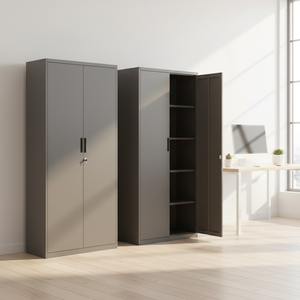 Armoire de rangement de bureau moderne réglable, armoire métallique verticale en acier, armoire de rangement d'outils de garage - Product Image 1