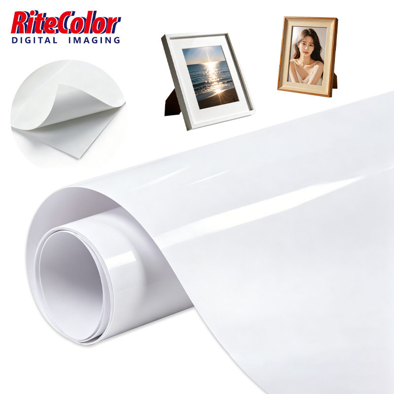 Self-Adhesive Photo Paper Roll Size Glossy Finish Compatible for Inkjet Printers