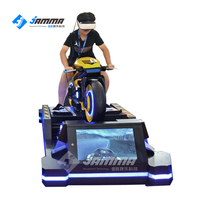 Jeu de moto VR d'intérieur JAMMA avec écran 24 pouces, 4 jeux de course, carte graphique 1060 5G, à monnayeur pour parc VR