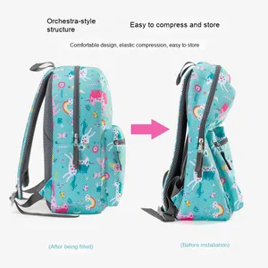 Einhorn bedrucktes Schult aschen set mit Lunch-Tasche New Oxford Multifunktion aler Grundschul rucksack Dreiteilige Kinder schult asche - Product Image 3