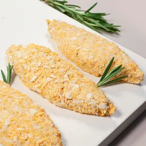 Filetes de pescado de bacalao empanado congelado con sabor italiano Vallina, comida rápida fácil de cocinar, aperitivos fritos para la familia y los niños, recién llegados