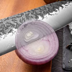 Cuchillo Santoku de Cocina Hecho a Mano de Acero con Alto Contenido de Carbono, Cuchillo para Sashimi, Juego de Cuchillos Japoneses con Mango de Madera - Product Image 4