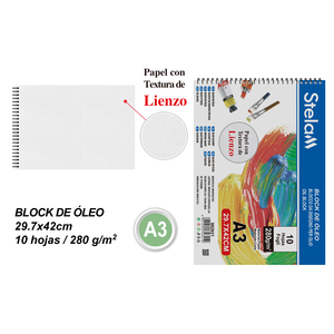 A3 colore acqua a spirale Sketchbook 10 fogli 280G tela carta Texture rilegatura a spirale per regali di olio stampa personalizzata - Product Image 1