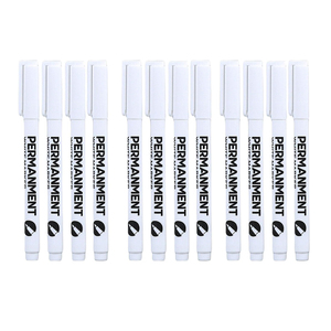 White Chisel Nib Permanent Marker for Whiteboard and Paper Waterproof & Wear-Resistant Empty Marker <b>Pens</b> - Product Image 1