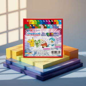 pokemon Double Sided Origami Paper 50 Colors 200 Sheets 15x15cm 12 PCS Box Korean Kids Craft DIY <b>Gift</b> for Children Wholesale - Product Image 2